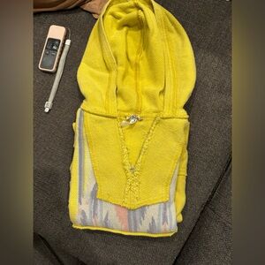 Free People Baja surf sesh Yellow sweatshirt Hooded